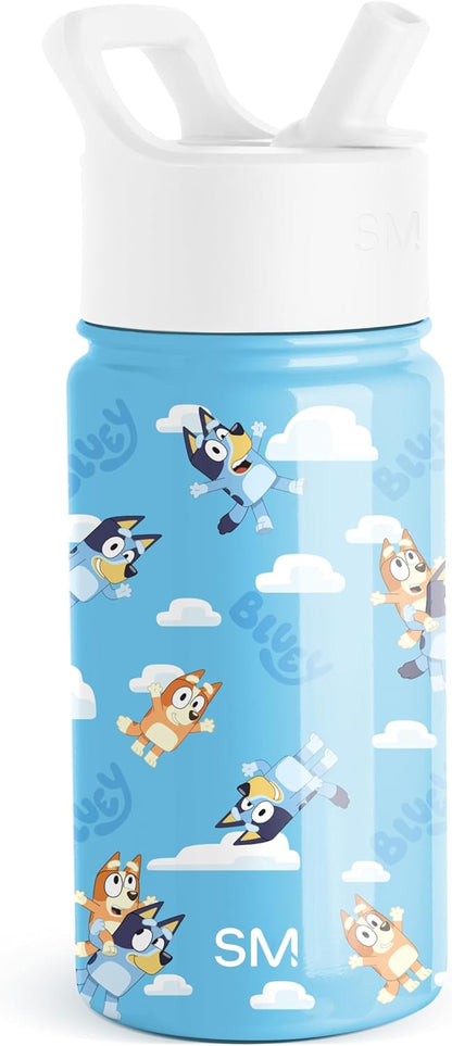 Simple Modern Disney Minnie Mouse Kids Water Bottle with Straw Lid | 14oz Insulated Stainless Steel Kids Tumbler & Spill Proof Toddler Cup for School, Girls, Boys | Summit | Minnie Mouse Fun - Colors A