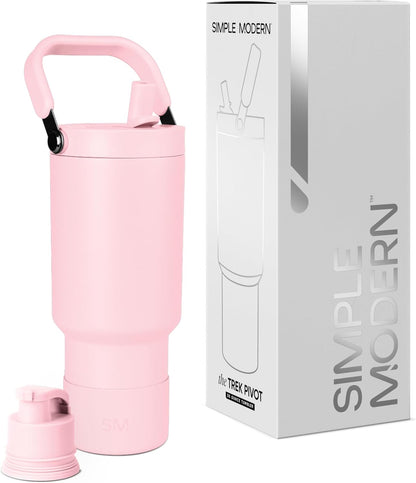 Simple Modern Trek Pivot | 40oz Flip Straw Tumbler with Handle | Water Bottle & Boot | Interchangeable Straw & Chug Lids | Insulated Stainless Steel Jug | Gym Sports Outdoors | Forest - Colors A