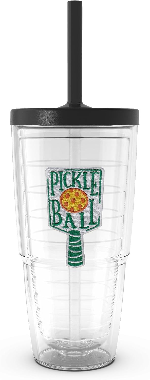 Tervis Venture Lite Pickleball Made in USA Double Walled Insulated Tumbler Travel Cup Keeps Drinks Cold & Hot, 24oz Water Bottle, Classic