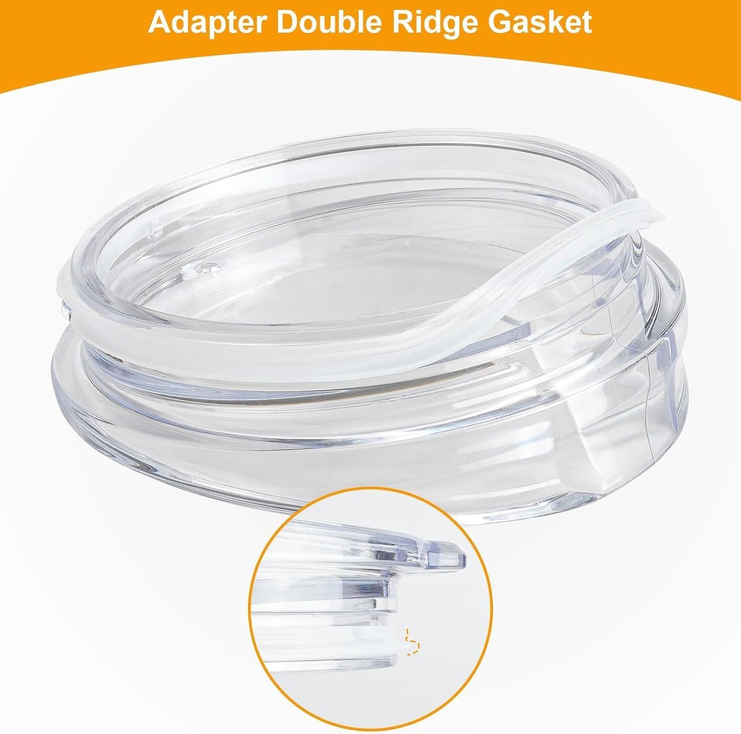 Lid Gasket for Bubba Envy 24oz Tumbler, 4 Pack Gasket Seals Compatible with Bubba Water Cup, Anti-Seepage BPA Free