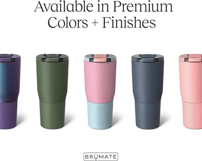 BrüMate Nav 25oz 100% Leak Proof Insulated Travel Tumbler with Magnetic BevLock™ Lid - Double Wall Cup-Holder Friendly Stainless Steel Mug (Nightfall Blue)