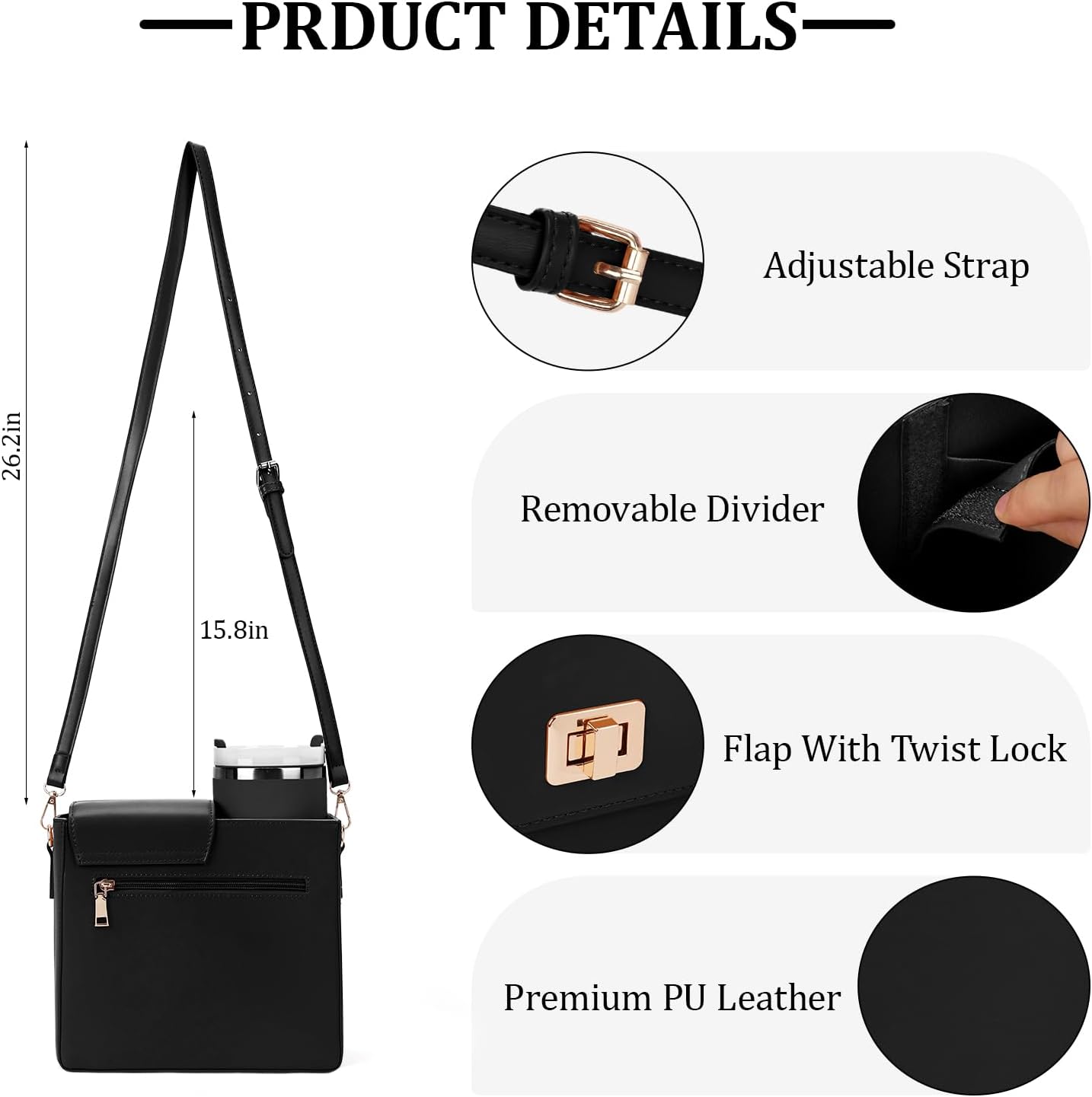 Stanley Purse Cup Holder Bag- Outdoor Portable Crossbody Bag for Stanley Cup Tumbler Purse