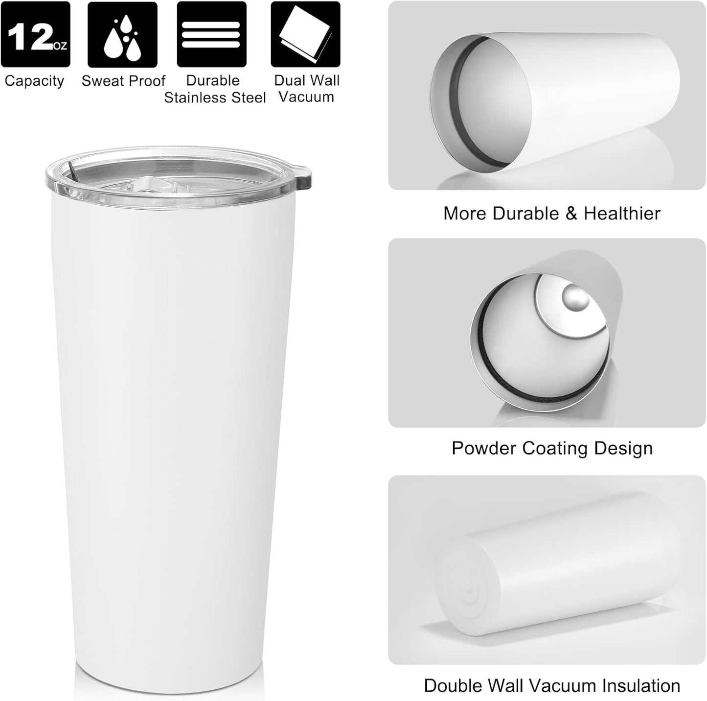 VEGOND 20oz Tumbler Bulk with Lid and Straw 1 Pack, Stainless Steel Vacuum Insulated Tumbler, Double Wall Coffee Cup Travel Mug, River Green