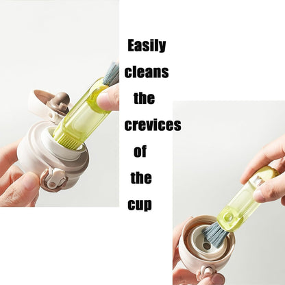 PandaEar 3-in-1 Crocodile Bottle Lid Cleaning Brush Set, Tiny Crevice Gap Cleaner for Insulated Tumblers, Sport Water Bottles & Baby Bottles, 3 PCS Brush for Lids & Straws (Blue/Orange/Green)