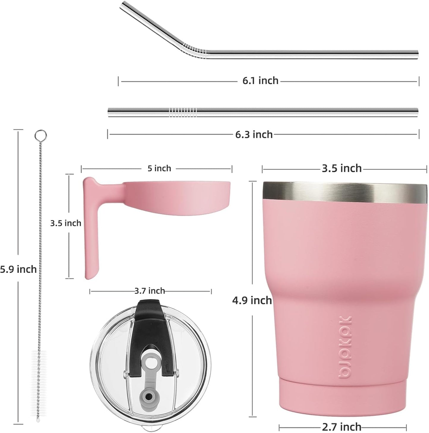 BJPKPK Tumbler With Handle And Straw Lid 40 oz Stainless Steel Insulated Coffee Tumbler Cups For Home, Office or Car,Turquoise