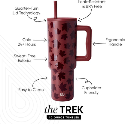 Simple Modern Halloween Signature Voyager | 16oz Travel Coffee Mug Tumbler with 360° Lid | Gifts for Women Men | Ceramic-Lined Insulated Stainless Steel Cold Brew Iced Coffee Cup | Spooky Mix