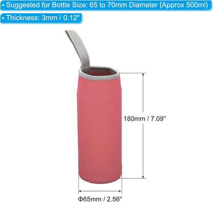 PATIKIL Water Bottle Sleeves, Neoprene Insulated Bottle Bag Holder Carrier Pouch with Finger Strap
