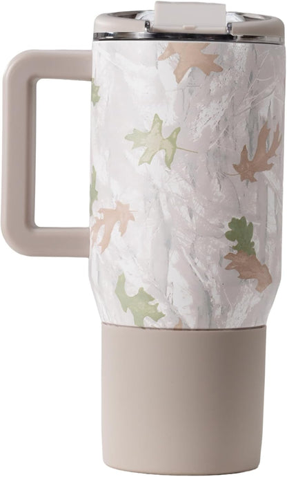 HydroJug Coffee Traveler 20 oz - Leak-Resistant, Ceramic-Lined Insulated Travel Coffee Mug for Hot or Cold Drinks with Flip Lid & Handle, Dishwasher Safe Coffee Tumbler, Cascade