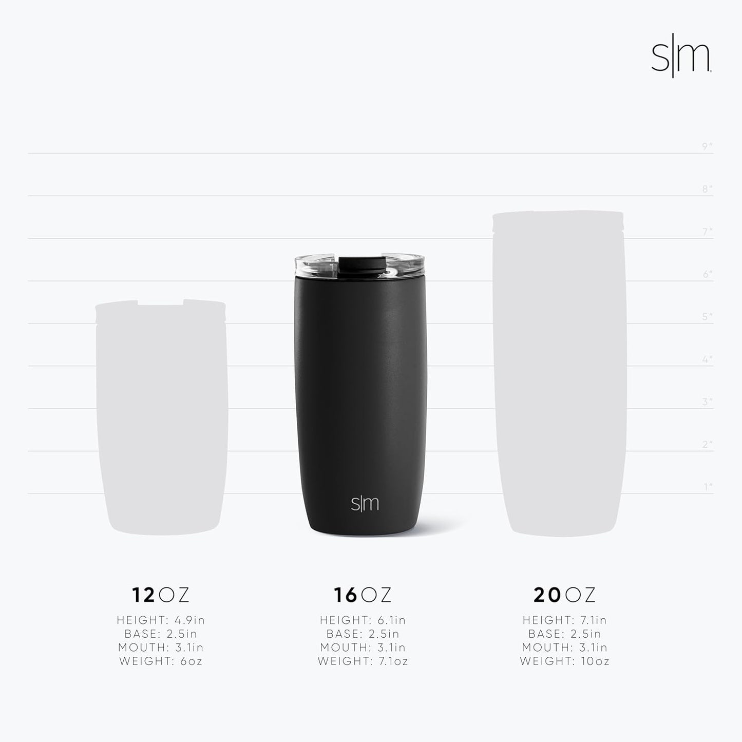 Simple Modern Voyager Tumbler with Flip Lid | Travel Coffee Mug | Insulated Stainless Steel Cold Brew Iced or Hot Coffee Cup | Gifts for Women Men Her Him | 16oz, Almond Birch