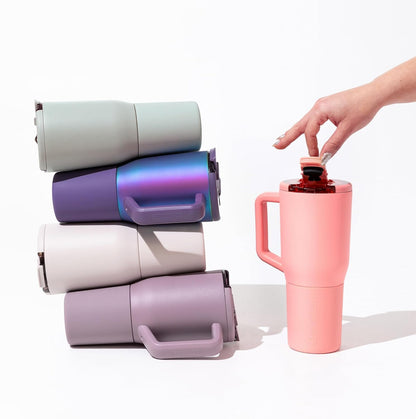 BrüMate Müv - 25oz 100% Leak Proof Insulated Coffee Mug with Handle & Lid - Stainless Steel Coffee Travel Mug - Double Walled Coffee Cup (Lilac Dusk)