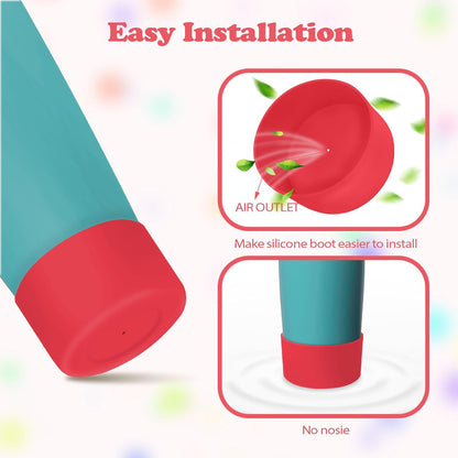 2PCS Silicone Boots for Owala 30oz & 40oz FreeSip Sway Bottles & Tumblers – Non-Slip, Scratch-Resistant, Stability Enhancer for Owala Accessories (Eucalyptus Green) - Colors B