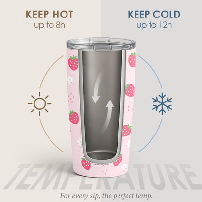 SANDJEST Pickleball Tumbler 20oz, Stainless Steel Travel Cup with Lid, Insulated Coffee Mug, Pickleballs Gifts for Women Girls Friends Sisters Players on Birthday Christmas