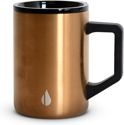 Elemental Insulated Coffee Mug - Triple-Wall Stainless Steel Summit Travel Cup for Hot and Cold Drinks - Thermal Coffee Mug with Lid and Handle for Camping, Office & Travel 16oz - Rainbow Speckle