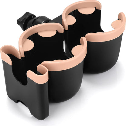 Accmor Stroller Cup Holder with Phone Holder, Bike Cup Holder, Universal Cup Holder for Uppababy Nuna Doona Strollers, 2-in-1 Cup Holder for Walker, Wheelchair, Scooter - Colors B