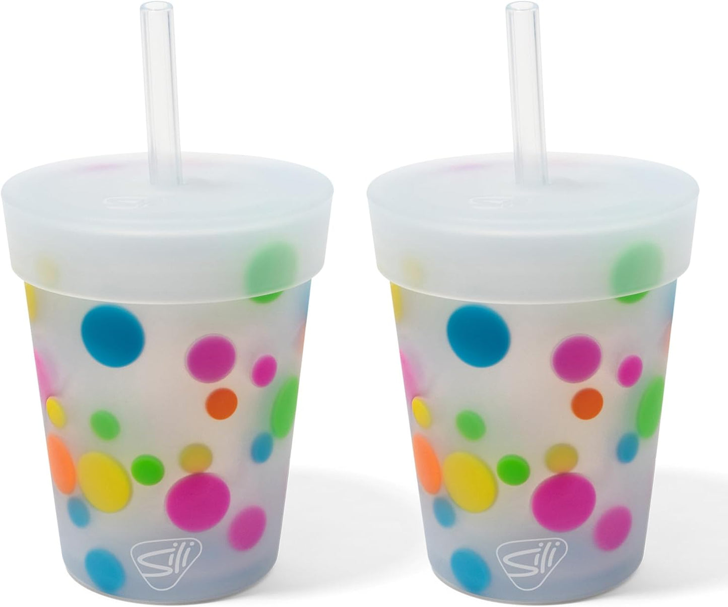 Silipint 8oz Silicone Tumbler with Straw and Lid – Unbreakable, BPA Free, Non-Toxic, Dishwasher, Microwave, Freezer Safe Tumbler Cup – Drinkware for Juice, Smoothies, Coffee (Cool Berry Crush)