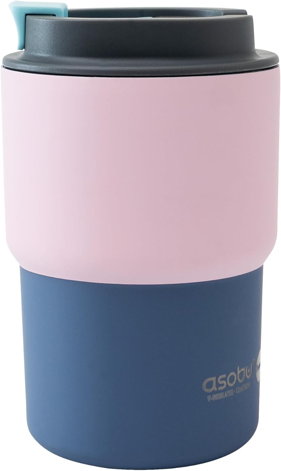 asobu Ultimate Ceramic Travel Mug, 12oz Insulated Stainless Steel Coffee Cup with Handle & Splash-Resistant Lid, Ceramic Lined for Pure Taste, BPA-Free, Double-Wall Vacuum for Hot Drinks