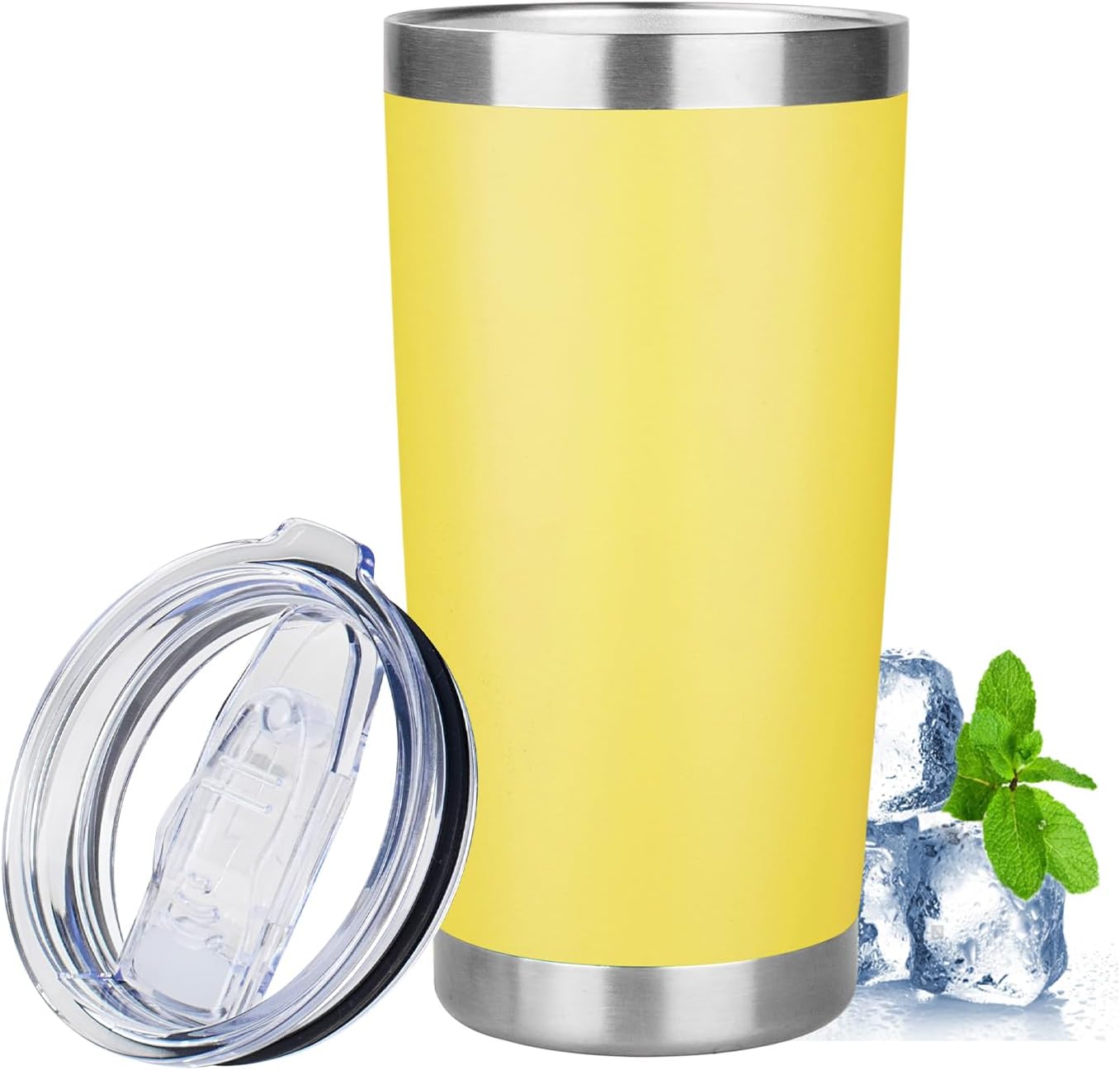 20oz Tumbler with Lid Stainless Steel Insulated Tumblers Travel Coffee Tumbler Bulk Double Wall Vacuum Insulated Water Cup Gifts for Christmas Women Men Her Him Home Office(Navy Blue, 1pack)