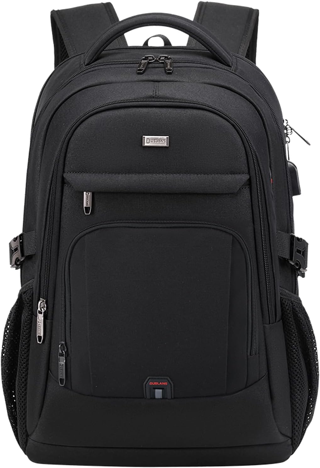 DUSLANG 17 Inch Laptop Backpack for Travel Water Resistant College Backpack for Men/Women Laptop Bag with USB Charging Port,Black - Colors A