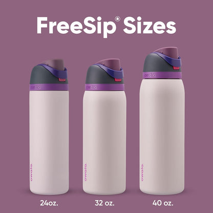 Owala FreeSip Insulated Stainless Steel Water Bottle with Straw, BPA-Free Sports Water Bottle, Great for Travel, 32 Oz, Denim