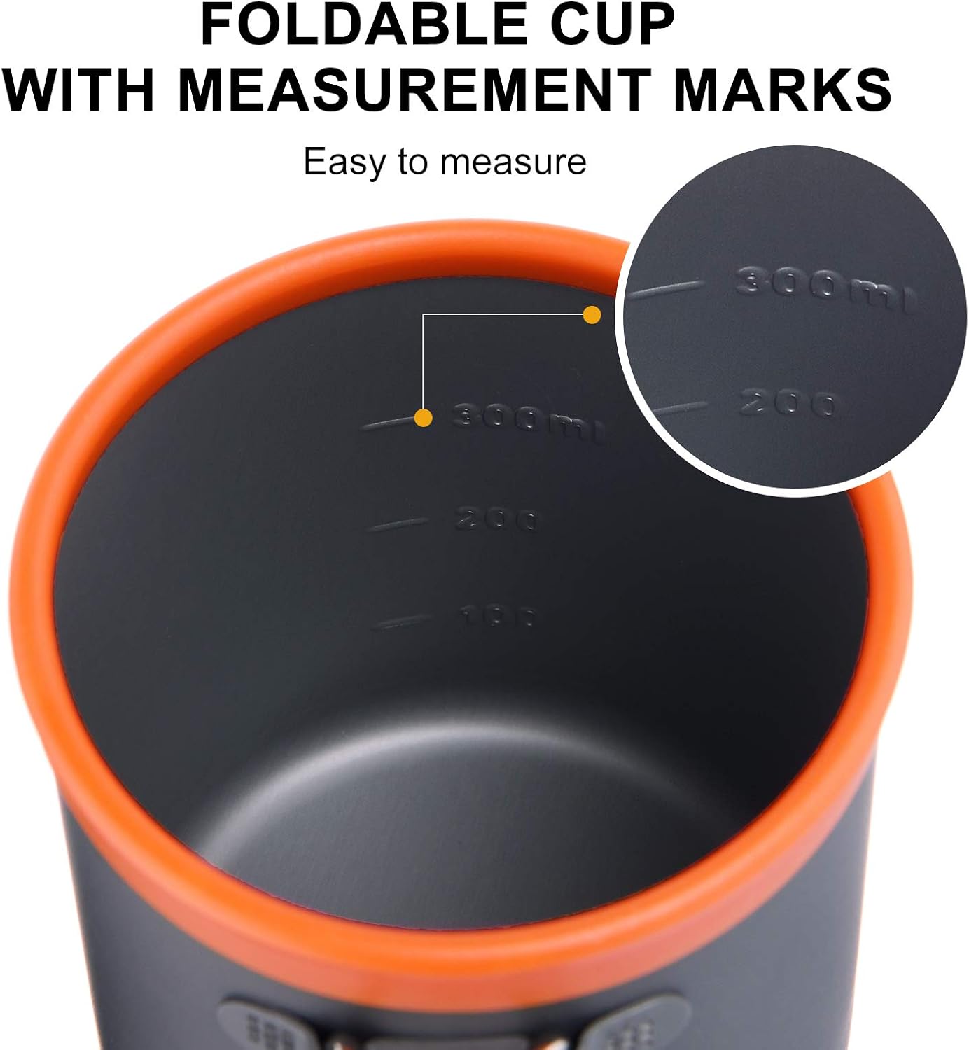Widesea Lightweight Backpacking Coffee Mug with Collapsible Handle for Travel Picnic Hiking