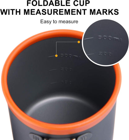Widesea Lightweight Backpacking Coffee Mug with Collapsible Handle for Travel Picnic Hiking