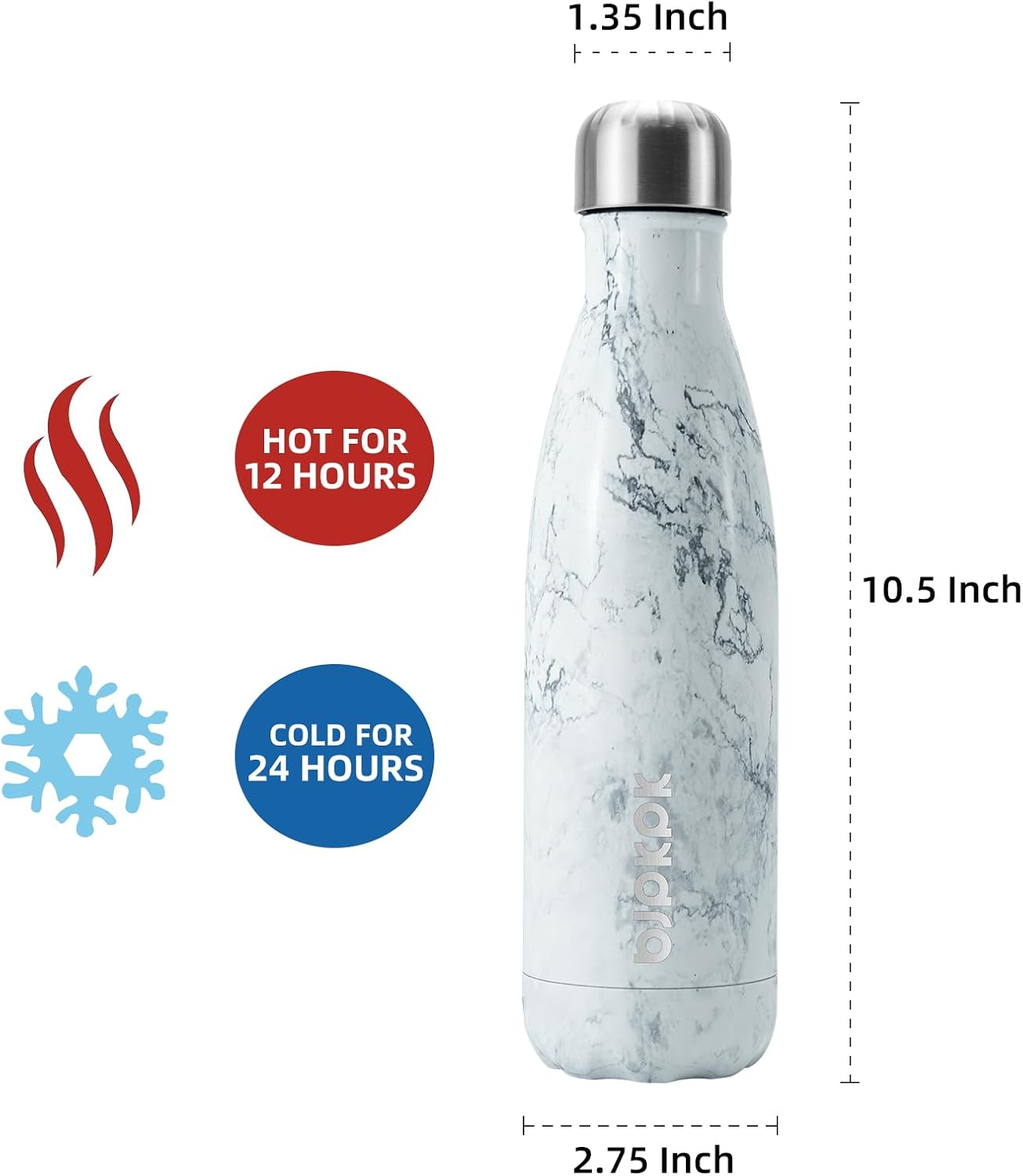 BJPKPK Insulated Water Bottle 12oz Small Stainless Steel Water Bottles Reusable Metal Thermal Keep Cold and Hot,Dreamy Purple - Colors B