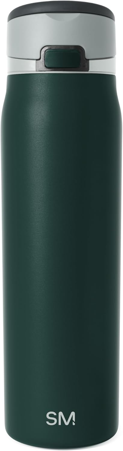 Simple Modern Mesa Loop Water Bottle with Covered Straw and Handle | 24oz Cup Holder Friendly Insulated Stainless Steel Bottles for Travel, Sports and School | Iris Sage - Colors A