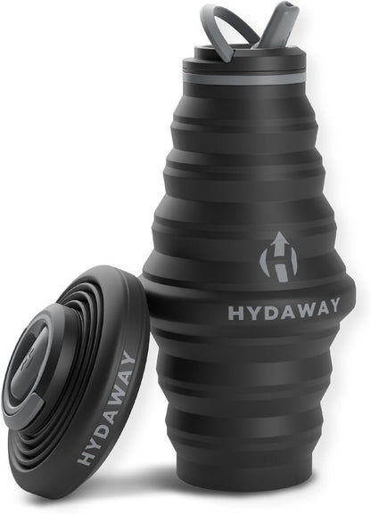 HYDAWAY 25oz Collapsible Travel Water Bottle - BPA-Free, Leakproof, Lightweight, Space-Saving - Perfect for Hiking, Travel, and All-Day Hydration
