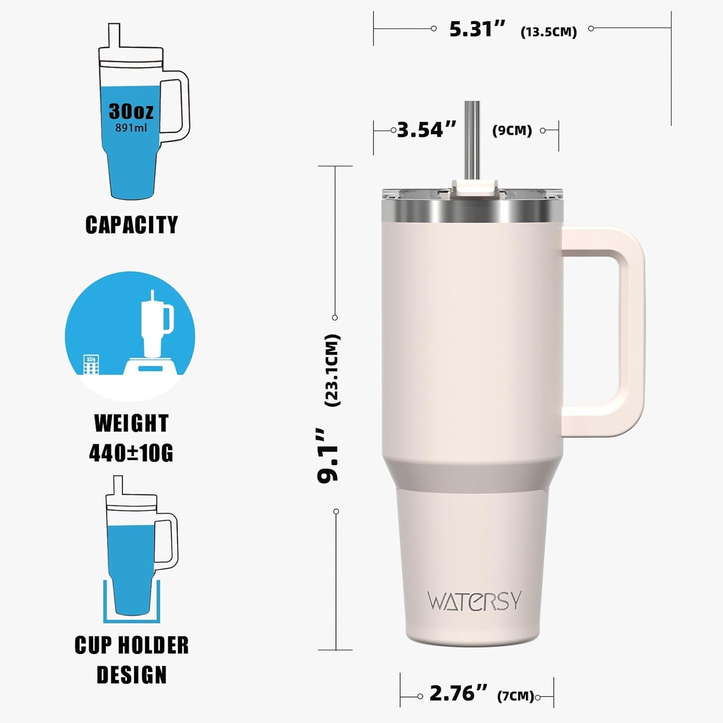 40 oz Tumbler with Handle,Tumbler with Lid and Straw,Double Wall Insulated Cup Stainless Steel Travel Mug(Cold for 34 Hours),Water Bottle for Iced Tea,Coffee,Cold Beverages(Purple)
