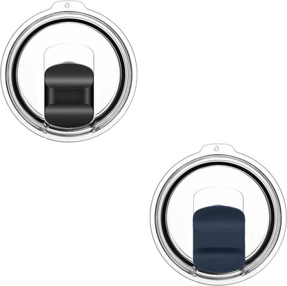 30 oz Tumbler Lids for Yeti, 2 Pcs Replacement Magnetic Spill-Resistant Lids for Yeti 30 oz, 32 oz Tumbler, 14 oz Mug and 35oz Straw Mug with Magnetic Slider Switch, BPA Free