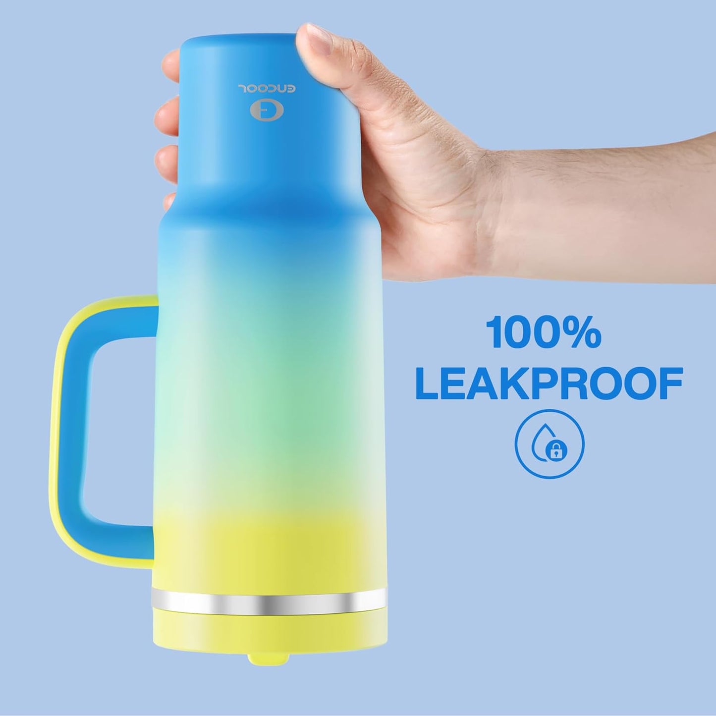 40 oz Tumbler with Handle and Straw: Stainless Steel Insulated Tumbler Keeps Cold for 24 Hours, Leakproof Travel Cup Fits in Cup Holder and BPA-Free, Cotton Candy