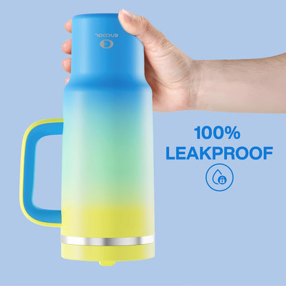 40 oz Tumbler with Handle and Straw: Stainless Steel Insulated Tumbler Keeps Cold for 24 Hours, Leakproof Travel Cup Fits in Cup Holder and BPA-Free, Cotton Candy