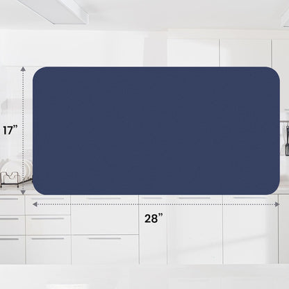 WISELIFE Dish Drying Mat Super Absorbent Drying Mat Large Dish Drying Mats for Kitchen Counter Easy Clean Dish Mat Kitchen Drying Mat15"x 18" Stylish Grey