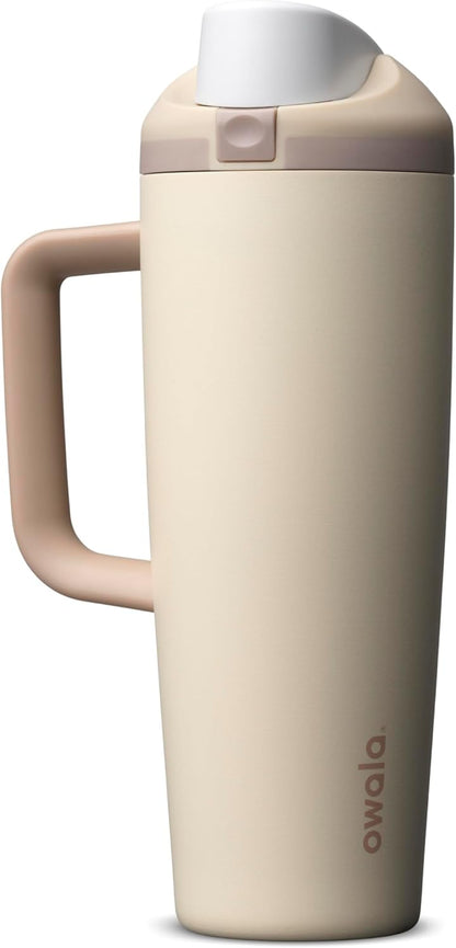 Owala FreeSip Tumbler - Stainless Steel - 40-oz. - Tan (Lightly Toasted)