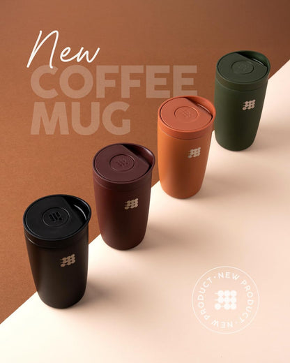 Cubitt Coffee Mug 12oz – Smart Lid, Ceramic Interior, Leak-Proof, Stainless Steel, Sand