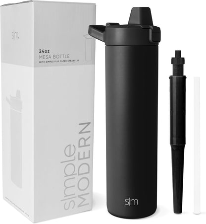Simple Modern Filtered Water Bottle | Insulated Stainless-Steel Carbon Filter Travel Water Bottles | Reusable for Clean Drinking Water On The Go | 34oz, Sea Glass Sage