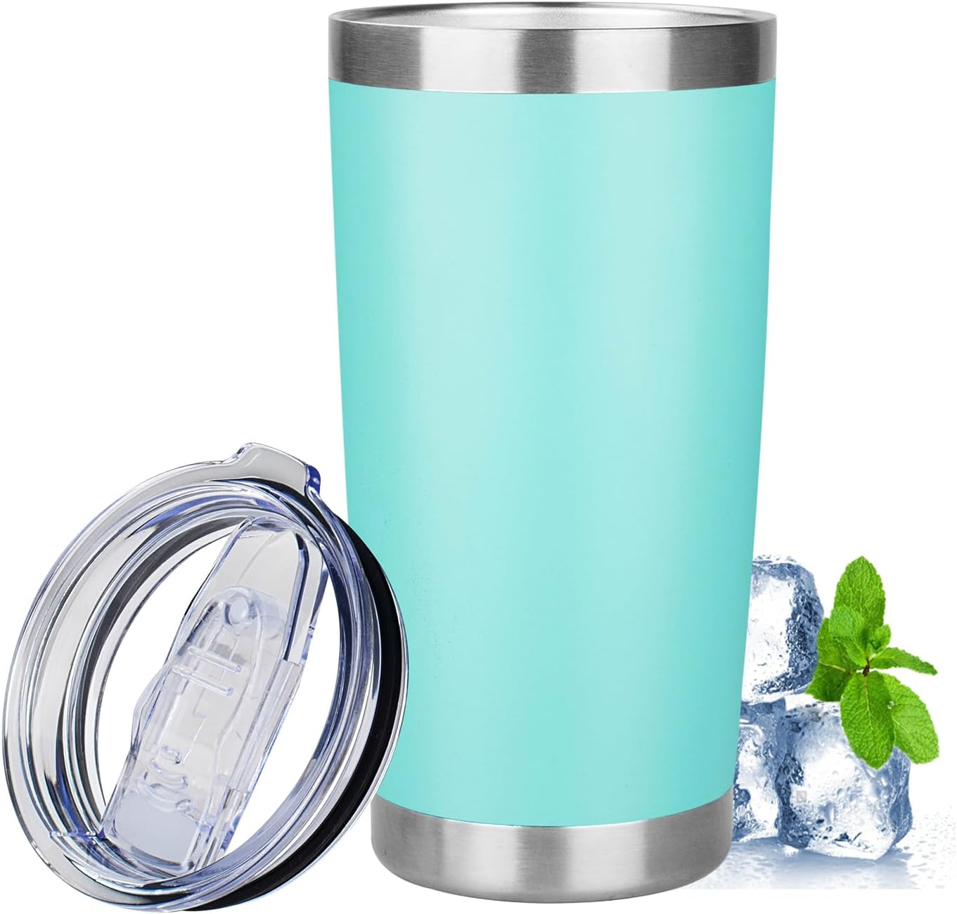 20oz Tumbler with Lid Stainless Steel Insulated Tumblers Travel Coffee Tumbler Bulk Double Wall Vacuum Insulated Water Cup Gifts for Christmas Women Men Her Him Home Office(Navy Blue, 1pack)