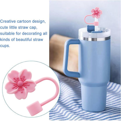 Straw Cover Cap for Stanley Cup,Silicone Straw Topper 10 mm 0.4 in Reusable Straw Tips Lids,Straw Tip Covers for Stanley Cups Accessories