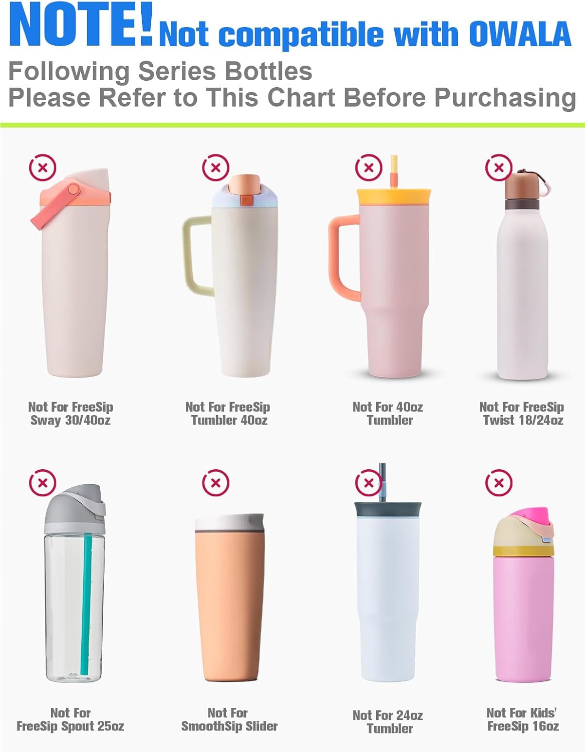 Mity rain 2PCS Silicone Boot for Owala Water Bottle 24 oz 32 oz, Anti-Slip Protective Sleeve Bottom Bumper Protector for FreeSip Stainless Steel Water Bottles Accessories
