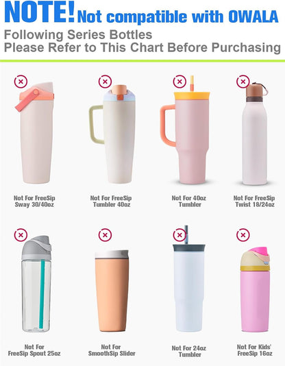 Mity rain 2PCS Silicone Boot for Owala Water Bottle 24 oz 32 oz, Anti-Slip Protective Sleeve Bottom Bumper Protector for FreeSip Stainless Steel Water Bottles Accessories
