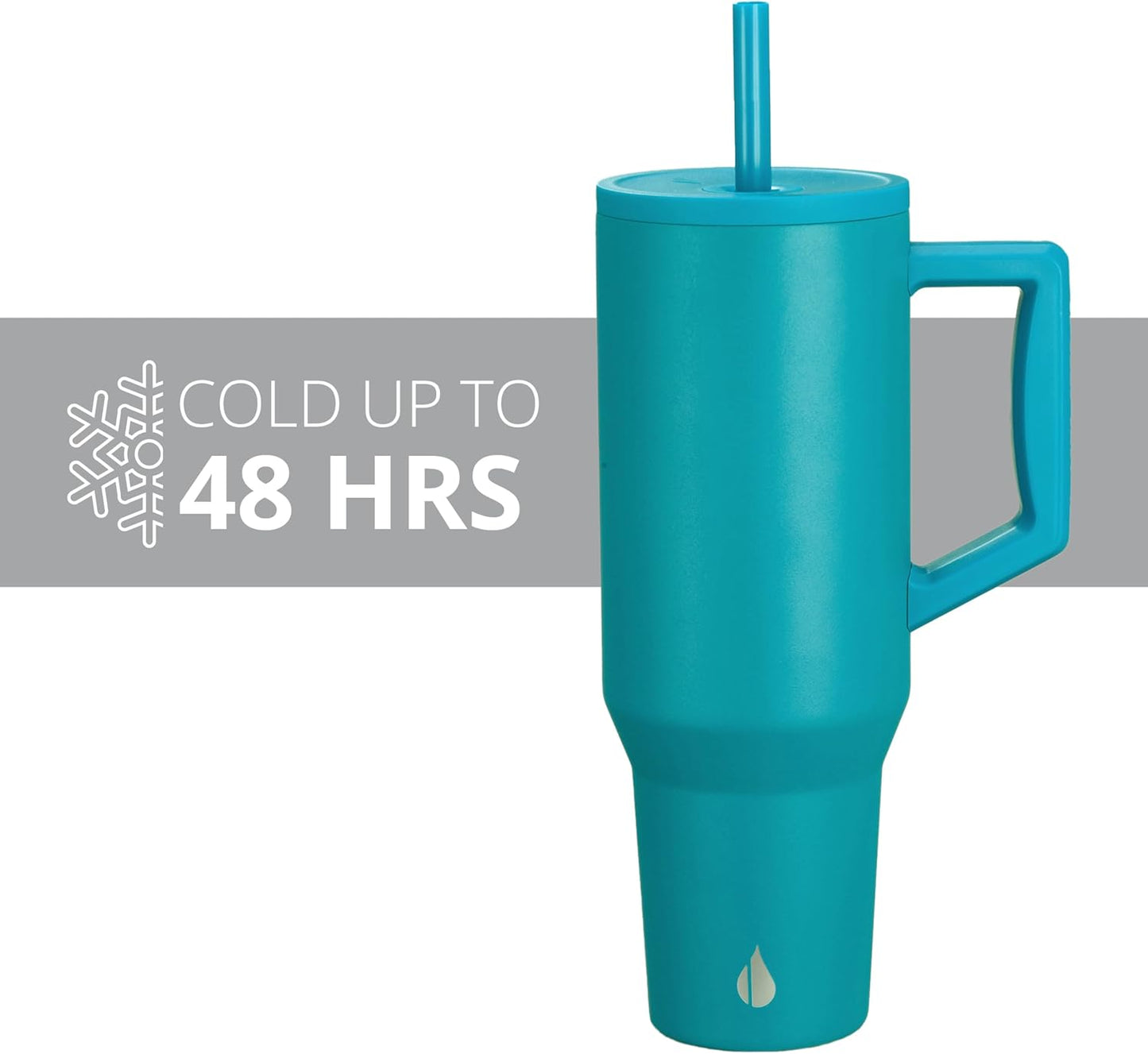 Elemental 32 oz 100% Leak Proof Tumbler with Handle & Straw - Stainless Steel Double Wall Insulated Tumbler for Hot and Cold Beverages - Travel Coffee Mug with Sip & Straw Lid - White - Colors A
