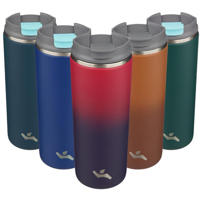 Konokyo Tumbler with Lid, 16 oz Travel Coffee Mug Double Wall Vacuum Stainless Steel Thermal Metal Cup Insulated Water Bottle,Navy Blue