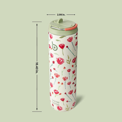 BOTTLE BOTTLE Insulated Water Bottle 24oz with Straw Lid and Handle for Sports Travel Gym Stainless Steel Water Bottles Double-Wall Vacuum Metal Leak Proof BPA-Free