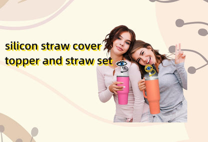 8mm Straw Covers Tips for Stanley Cup, Reusable Drinking STopper, Splash Proof Protector, Cover Cap for Stanley Cup Accessories