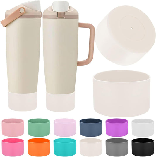 Mity rain 2PCS Protective Silicone Boots for Owala 30oz & 40oz FreeSip Sway Bottles & Tumblers - Accessories for owala, Enhances Stability & Prevents Scratches(Black Cherry)