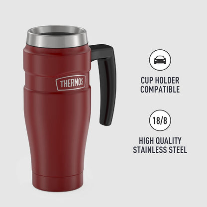 THERMOS Stainless King Vacuum-Insulated Stainless Steel Tumbler - 16oz, Midnight Blue - Insulated Coffee Tumbler for Hot & Cold Drinks - Leak-Proof & Sweat-Proof for Commuting & Traveling