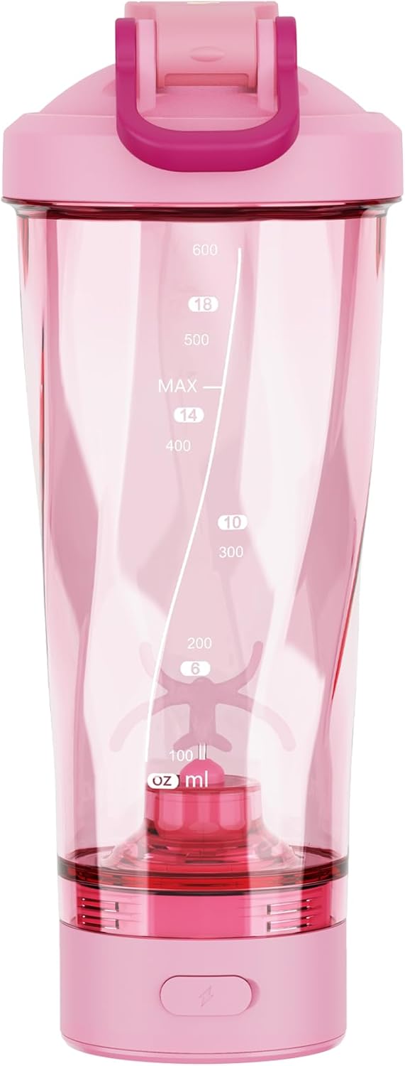 VOLTRX Premium Electric Protein Shaker Bottle, Made with Tritan - BPA Free - 24 oz Vortex Portable Mixer Cup/USB Rechargeable Shaker Cups for Protein Shakes