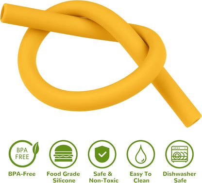 Tomorotec 15PCS Reusable Silicone Drinking Straws w/ 2 Brushes, Fit for Stanley Tumbler 40oz 30oz 20oz, 12" Long Customizable for Various Drinkware, Dishwasher Safe, BPA-Free, Safe for Teeth (Macaron)