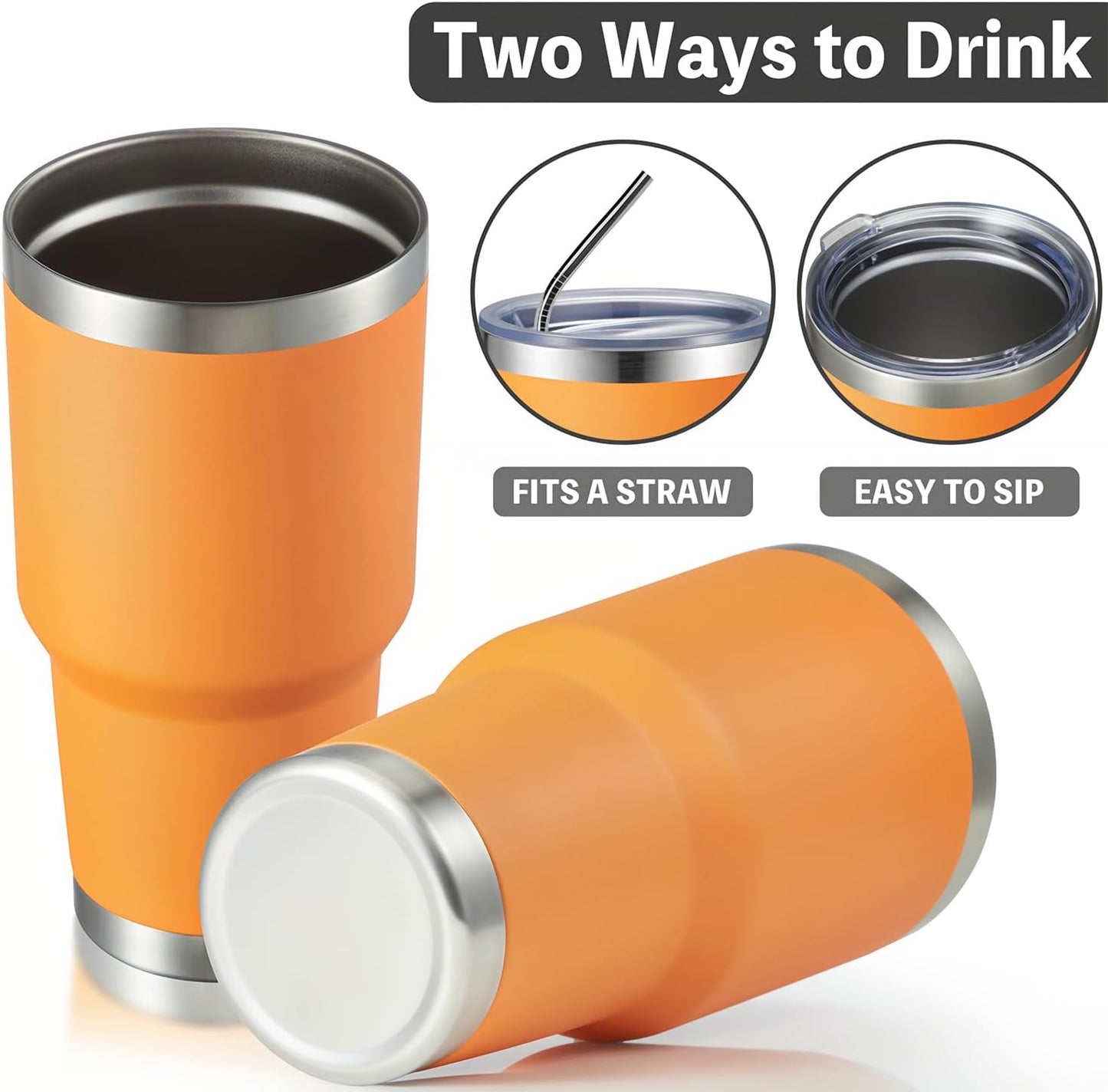 MEWAY 30oz Tumbler Double Wall Vacuum Insulated Travel Mug, Stainless Steel Tumbler with Lid, Durable Powder Coated Insulated Coffee Cup for Cold & Hot Drinks (Silver,1 PACK)