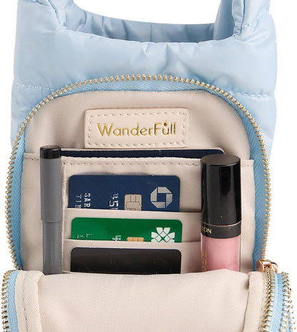 WanderFull Original HydroBag Fits Up to 32 oz Water Bottle Holder with Strap – Hands-Free Crossbody Water Bottle Carrier Bag with Phone Pocket - Colors B